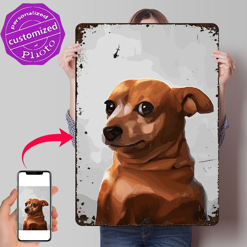 Gaming Accessories To 3D Print - Brązowy Pies Portret Plakat Retro Druk