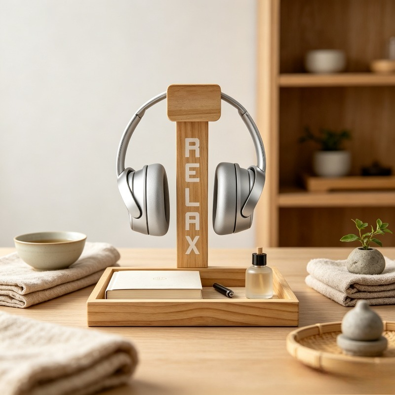 Drewniany stojak na słuchawki  – Gaming Accessories Organizer recenzja i cena