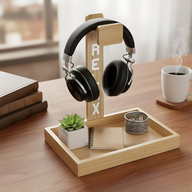 Drewniany stojak na słuchawki  – Gaming Accessories Organizer recenzja i cena